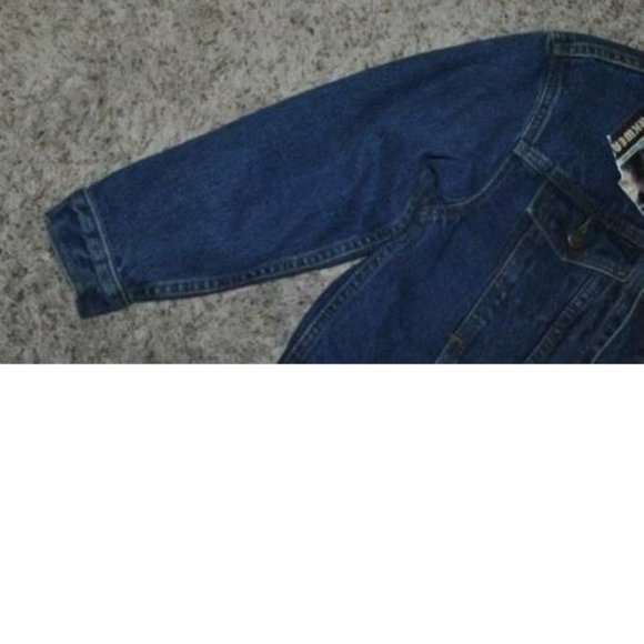 Mens Bear River Workwear Jacket Medium Blue Button Up Sherpa Lined Denim Jean - Picture 4 of 7